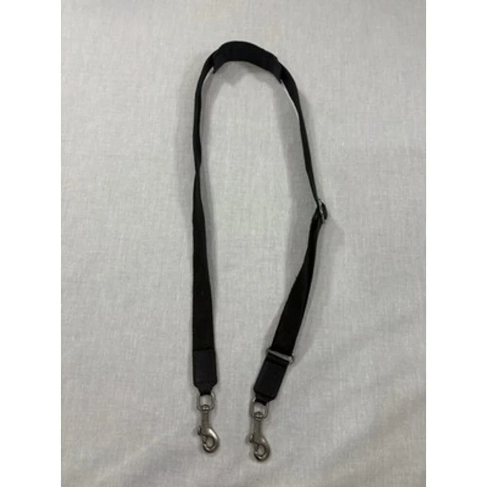 Coach Replacement Crossbody Black Canvas Leather Strap 43”L x 1”W